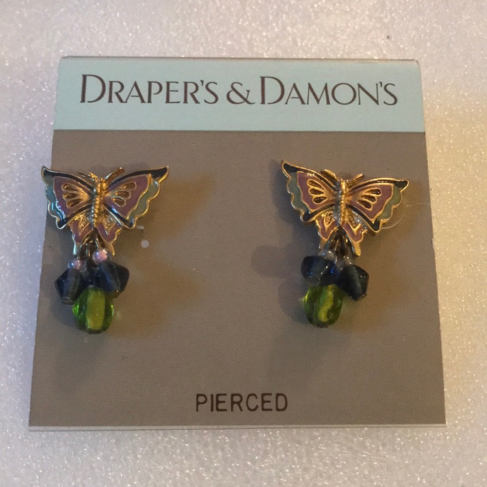 Drapers Damon’s enamel butterfly earring
